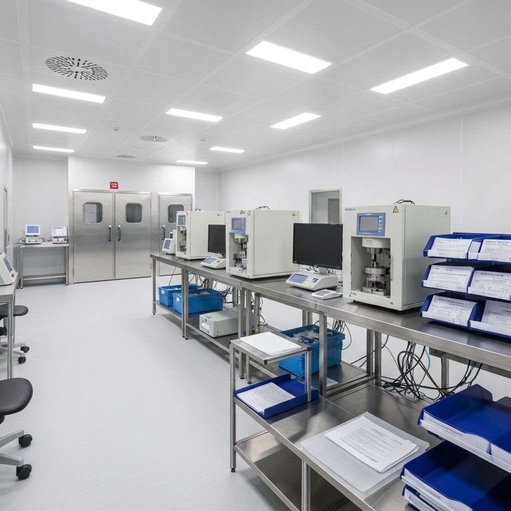 Medical device laboratory workspace